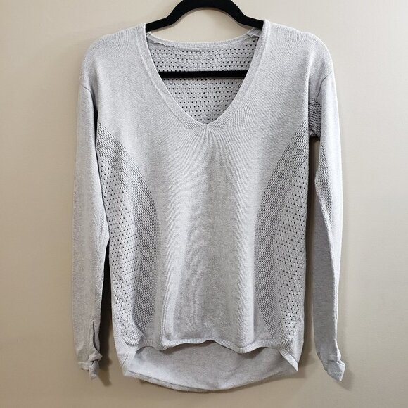 Lululemon Still Movement Sweater Heathered Dawn Blue Sz 6 - Picture 2 of 10